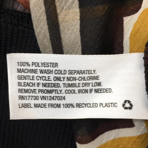 Missoni‎ Target Black Yellow Chevron Print Long Sleeve Top - Picture 10 of 11